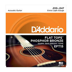 Струни d'addario EFT15 FLAT TOPS EXTRA LIGHT 10-47