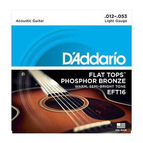 Струны D`ADDARIO EFT16 FLAT TOPS LIGHT 12-53