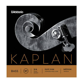 Струни для контрабаса d'addario K610 3/4M KAPLAN DOUBLE BASS 3/4 MEDIUM