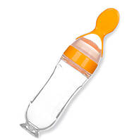 Бутылка-ложка для кормления новорожденного 20 х 5 см 2Life Оранжевый (n-1337) SX, код: 6599067