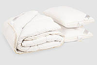 Комплект IGLEN Climate-comfort Royal Series одеяло белый пух Зимнее 200х220 см и 2 подушки 50 EV, код: 141856