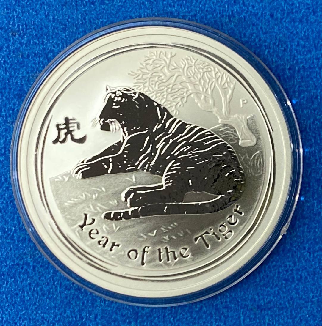 Срібна Монета Австралії 1 долар 2010 р. Рік Тигра