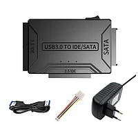 Переходник на жесткий диск SSD HDD 3 в 1 TISHRIC 8764 SATA-USB IDE N BB, код: 8404360