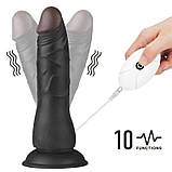 Чорний жіночий страпон на ремінцях Vibrating Easy Strapon Set 7.5 SC, код: 7837679, фото 4