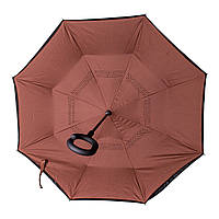 Зонтик одноцветный UP-brella зонт наоборот Коричневый UD, код: 7953610
