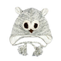 Шапка с ушками детская Kathmandu Animals Owl 100% шерсть яка One Size Серый (22941) SP, код: 1769191