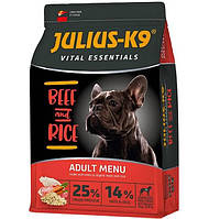 Сухой корм для взрослых собак высшего качества Julius-K9 BEEF and RICE Adult Menu С говядиной ES, код: 8243153