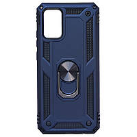 Чехол Antishock Ring Samsung Galaxy A02S Dark Blue OB, код: 8112287