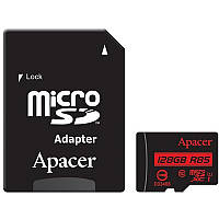 Карта памяти MicroSDHXC 128GB UHS-I Class 10 Apacer + SD adapter (AP128GMCSX10U5-R) SB, код: 6708418