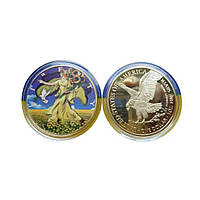 Сувенірна монета Collection Свобода України соняшники 2022 UNC 30 мм Золотистий (hub_7hbvxq SC, код: 7576121