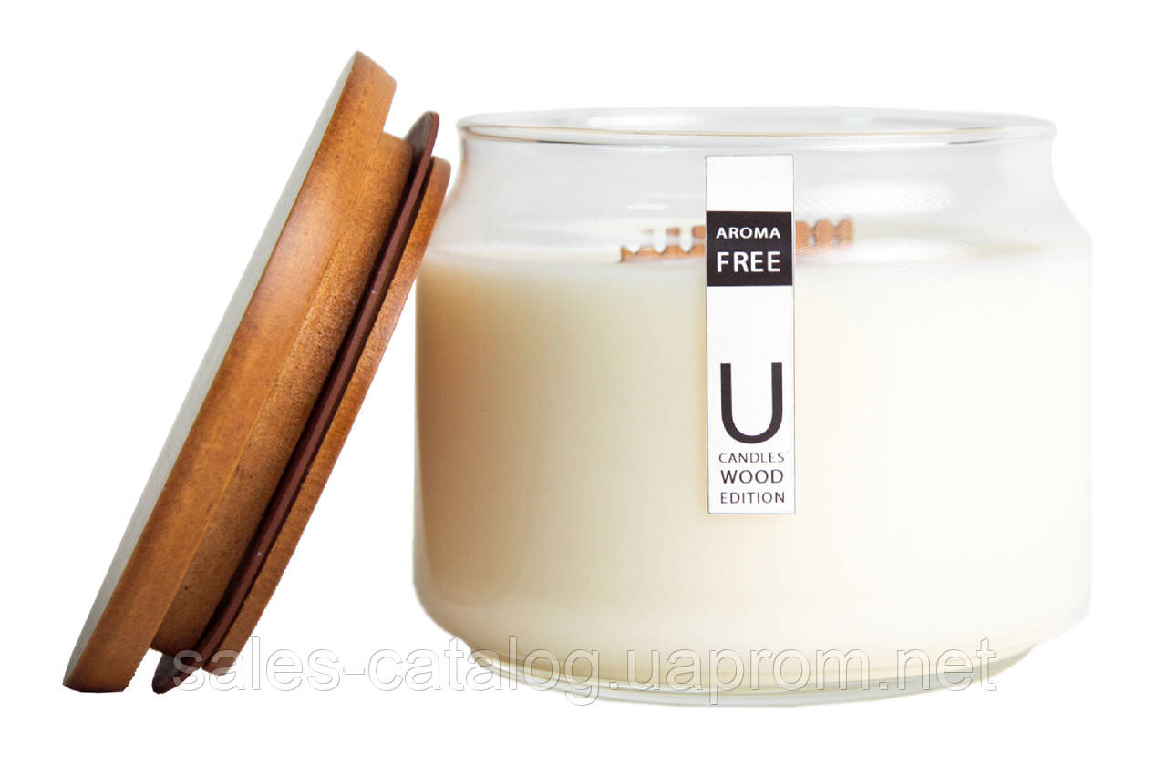 Свічка Wood Edition Aroma Free 400 г Ucandles 118-10826858 SC, код: 8061349