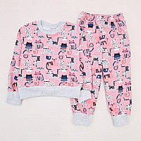 Пижама для девочки из футера Dexters kittens 140 см розовый (131738269151) OB, код: 8335940