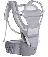 Хіпсит ерго-рюкзак кенгуру-переноска Baby Carrier 20 кг 6 в 1 Сірий (vol-9711) SP, код: 7665201