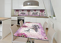 Наклейка 3Д виниловая на стол Zatarga «Шикарные букеты» 600х1200 мм для домов, квартир, столо FE, код: 6510375