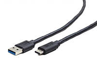Кабель Cablexpert USB3.0 - USB Type-C, 0.1 м Черный (CCP-USB3-AMCM-0.1M) PS, код: 1901608