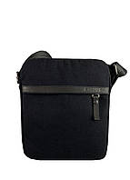 Сумка через плечо Exodus Leather Canvas Черная P2801EX011 18 х 22 х 5 см BX, код: 8230590