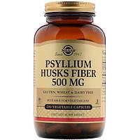 Клетчатка Solgar Psyllium Husks Fiber 500 mg 200 Veg Caps SOL-02315 US, код: 7519167