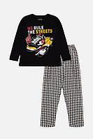 Пижама с длинным рукавом для мальчика 122 черный Vitmo ЦБ-00212662 OS, код: 8430938