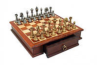 Шахматы Italfama Staunton c ящиком для хранения фигур фигуры классические из металла доска де FE, код: 7339122