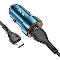 Зарядное устройство с кабелем hoco. Z46A Type C 20W и USB 18W 1 м USB на Type-C Blue TP, код: 7847110