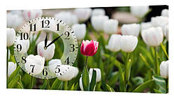 Настінний годинник ProfART на полотні 30 x 53 см Тюльпани (C13_S) FG, код: 1225085