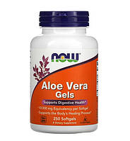 Алоэ Вера NOW Foods Aloe Vera gels 250 Softgels SB, код: 7576315