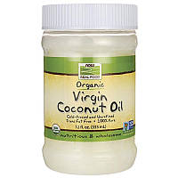 Кокосовое масло NOW Foods Organic Virgin Coconut Cooking Oil 355 ml 24 servings FS, код: 7576359