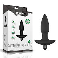 Силіконова анальна вібро іграшка Lovetoy Anal Indulgence Collection Fantasy Plug FG, код: 7724087