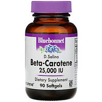 Витамин A Bluebonnet Nutrition Natural Beta-Carotene, 25,000 IU 90 Softgels SB, код: 7679195