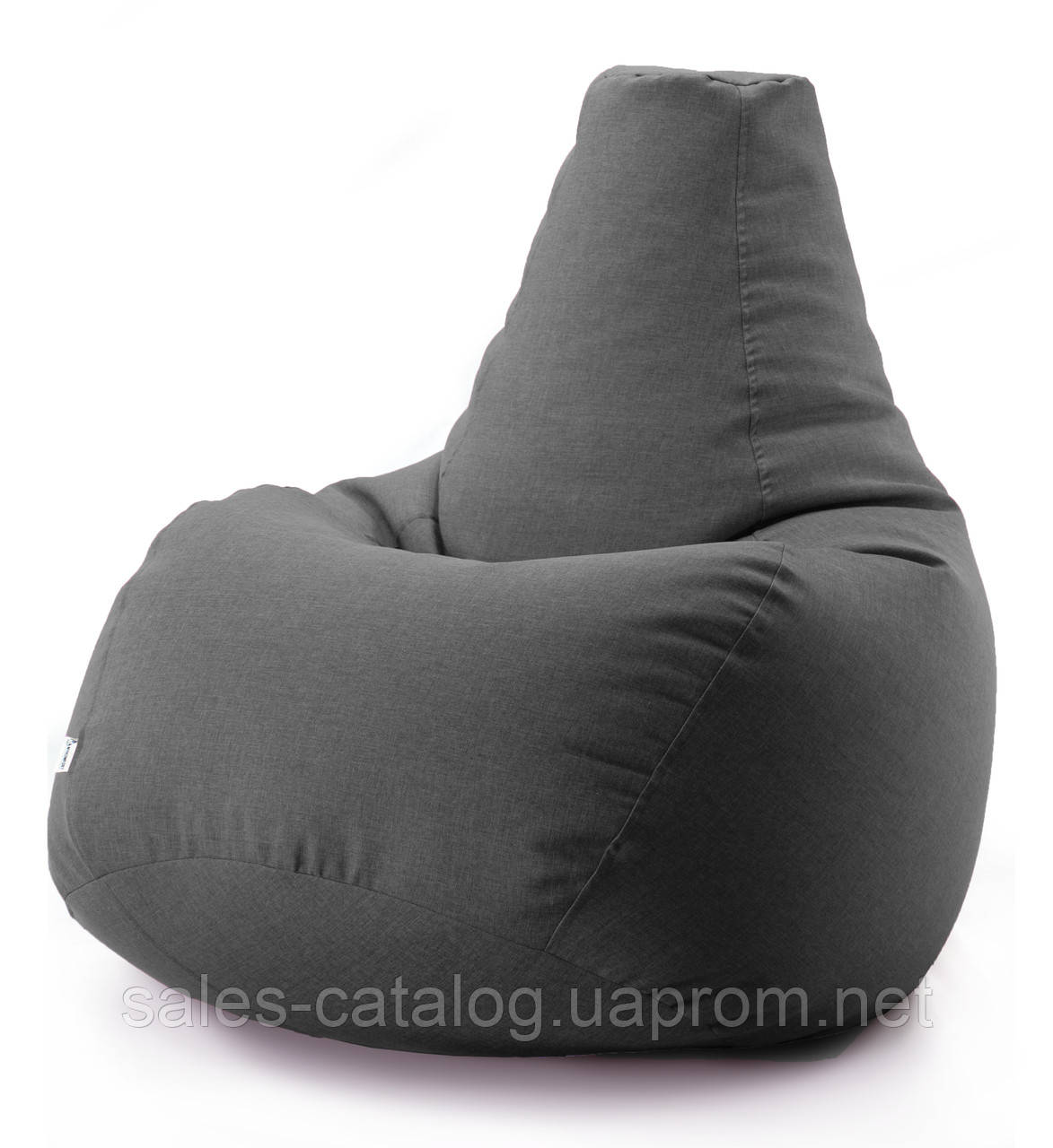 Безкаркасне крісло мішок груша Coolki Рогожка XL 105x85 темно-сірий SC, код: 6719399