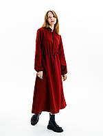 Платье женское с длинным рукавом XXL бордовый Yuki ЦБ-00235570 TP, код: 8418891