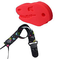 Силиконовый прорезыватель-игрушка для зубов ребенка и держатель 2Life Рекс Y6 Черный красный VA, код: 8404568
