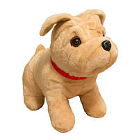 Мягкая игрушка Zolushka собака бульдог сидячий маленький 38 см (ZL012) EV, код: 2606202