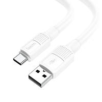 Кабель Hoco X84 USB to Type-C charging data cable 1 m PVC material current up to 3A Белый VA, код: 7676562