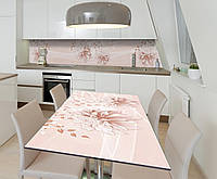 Наклейка 3Д виниловая на стол Zatarga «Поетичные астры» 650х1200 мм для домов, квартир, столо FE, код: 6441498