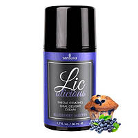 Гель для мінету зі смаком чорничного мафіну Sensuva — Lic-o-licious Blueberry Muffin 50 мл (SC, код: 5563672