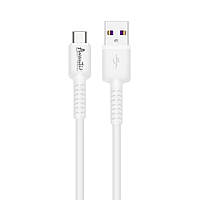 Кабель Avantis AC-85t Silicone USB Type-C-белый EJ, код: 8330391