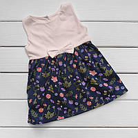 Летнее детское платье Malena с бантиком 116 см розовый синий (1393651301) SX, код: 8328896