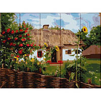 Картина по номерам на дереве Домик в деревне Art Story (ASW103) FT, код: 8233389