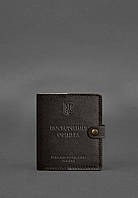 Кожаная обложка-портмоне для удостоверения офицера 11.0 темно-коричневая BlankNote TE, код: 8131990