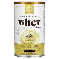 Сывороточный протеин Grass Fed Whey To Go Solgar порошок вкус ванили 338 г ES, код: 7701469