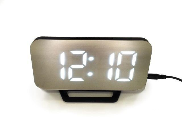Електронний настільний дзеркальний LED годинник DS- 3625L Золотистий (300136W) SC, код: 1912967