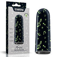 Компактний вібратор світний Lovetoy Rechargeable Glow-in-the-dark Music Massager SP, код: 7846148