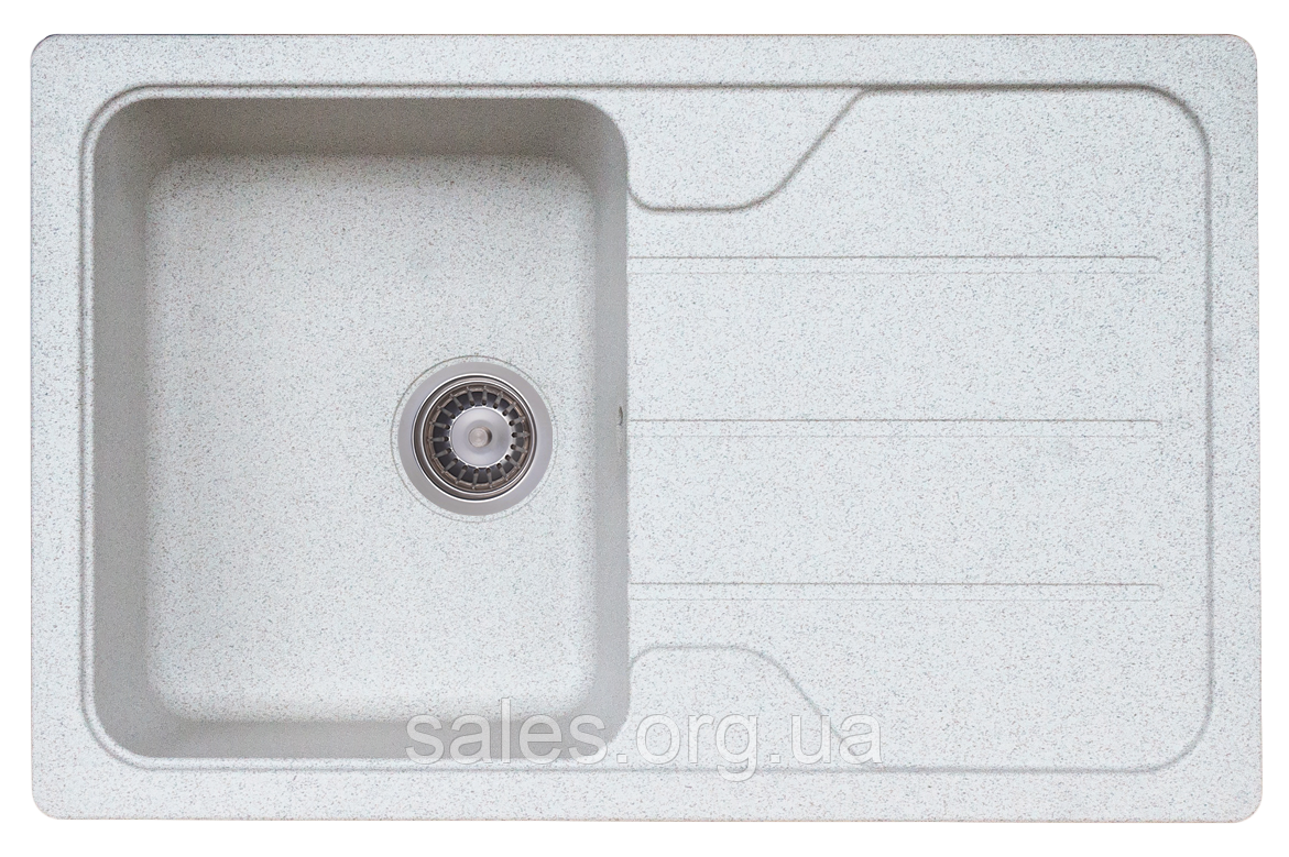 Мийка гранітна для кухні Platinum 7850 VERONA матова Біла в крапку SC, код: 7230130