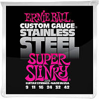 Струни для електрогітари Ernie Ball 2248 Super Slinky Stainless Steel 9 42 CS, код: 6838965