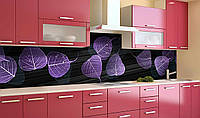 Наклейка вінілова кухонний фартух Zatarga Фіолетові Листя 600х3000 мм SB, код: 5567124