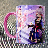 Чашка Fan Girl Еимия и Аяка Геншин Импакт - Genshin Impact (15730) 330 мл Розовый NL, код: 7599431