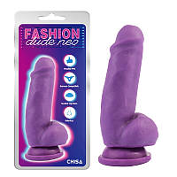 Фалоїмітатор на присоску Dual Density Cock Dildo Purple 6.9 Chisa SP, код: 8172273