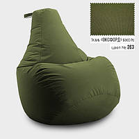 Бескаркасное кресло мешок груша Coolki XXXL 100x140 Хаки (Оксфорд 600D PU) DS, код: 6719500