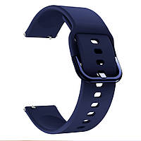 Ремешок универсальный для часов силиконовый 20мм NewColor Темно-Синий (1012389) PR, код: 2391394